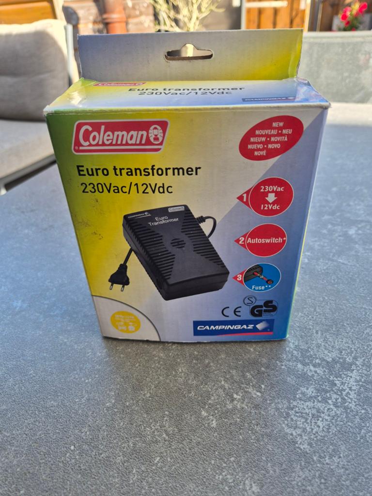 Coleman Euro Transformer 230Vac/12Vdc, Caravans en Kamperen, Ophalen of Verzenden, Nieuw