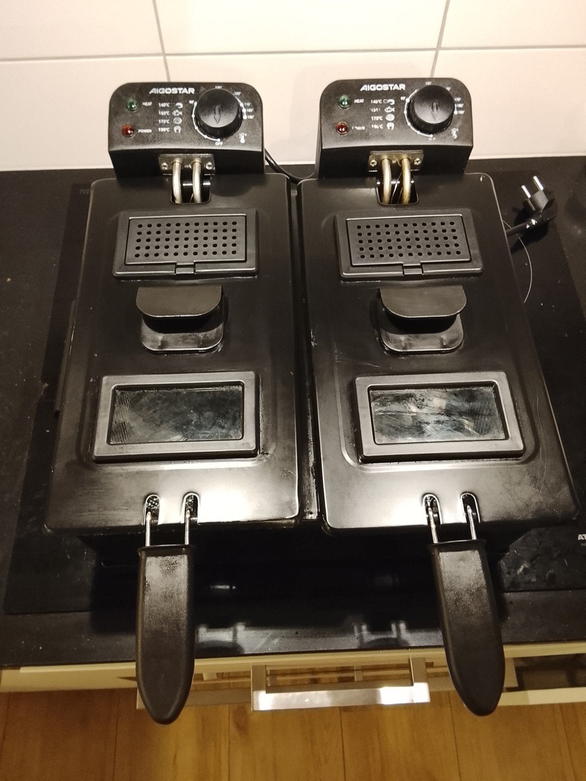 Aigostar Dubbele Frituurpan 2x3 Liter, Duo-friteuse, Gebruikt, Onbekend, Ophalen of Verzenden
