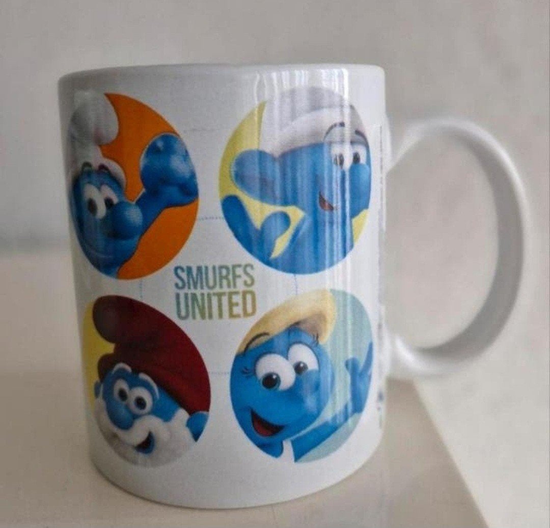 Beker Smurfen, Verzenden, Zo goed als nieuw, Verschillende Smurfen, Gebruiksvoorwerp