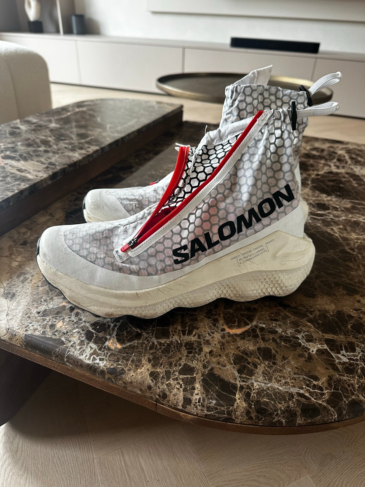 Salomon S/LAB Ultra Dust trailrunningschoenen, Ophalen of Verzenden, Gedragen, Wit, Sneakers of Gympen