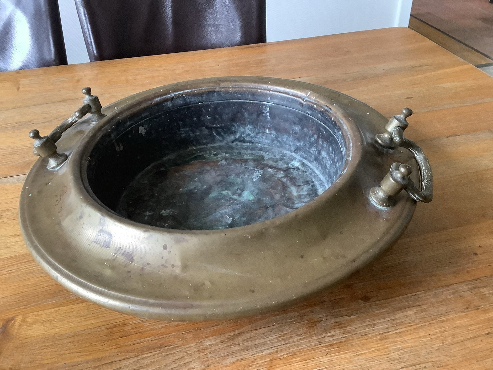 Antieke Koperen Kom met Handvatten, Antiek en Kunst, Antiek | Koper en Brons, Ophalen, Koper