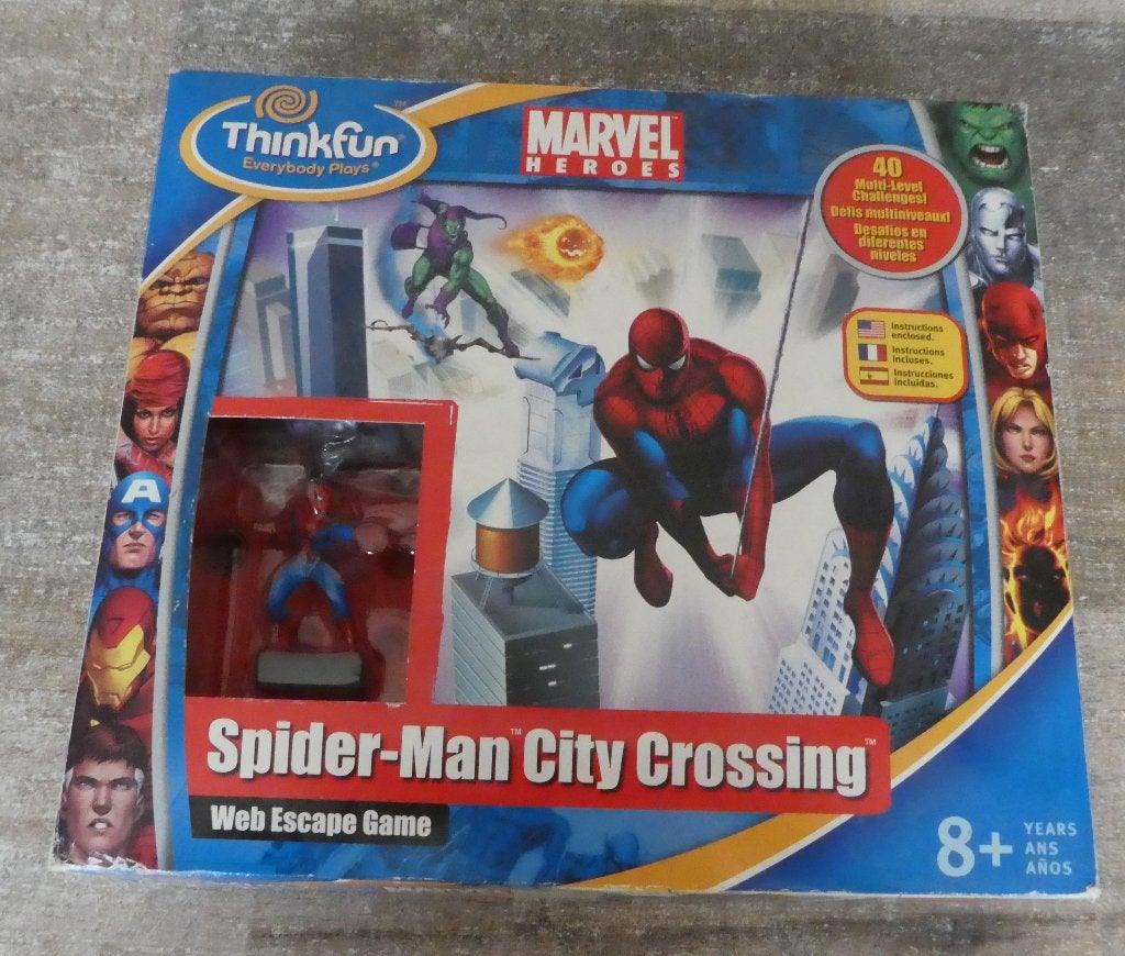 Thinkfun City smartgames crossing Spider-man vanaf 8 jaar., Een of twee spelers, Ophalen of Verzenden, Zo goed als nieuw, Thinkfun