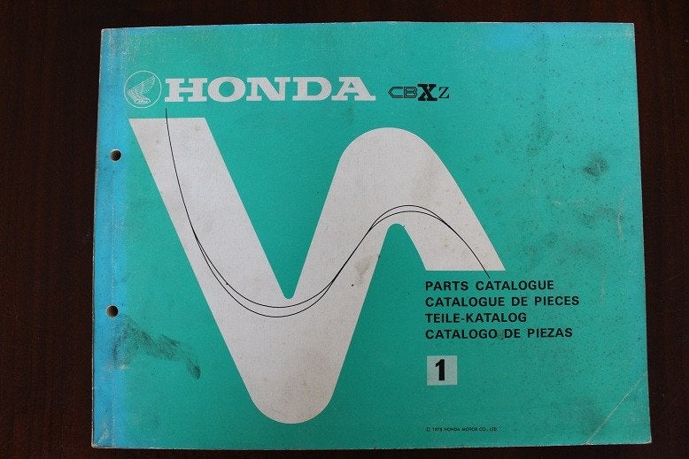 HONDA CBX z 1978 CBXZ parts catalogue teile katalog, Motoren, Handleidingen en Instructieboekjes, Ophalen of Verzenden, Honda