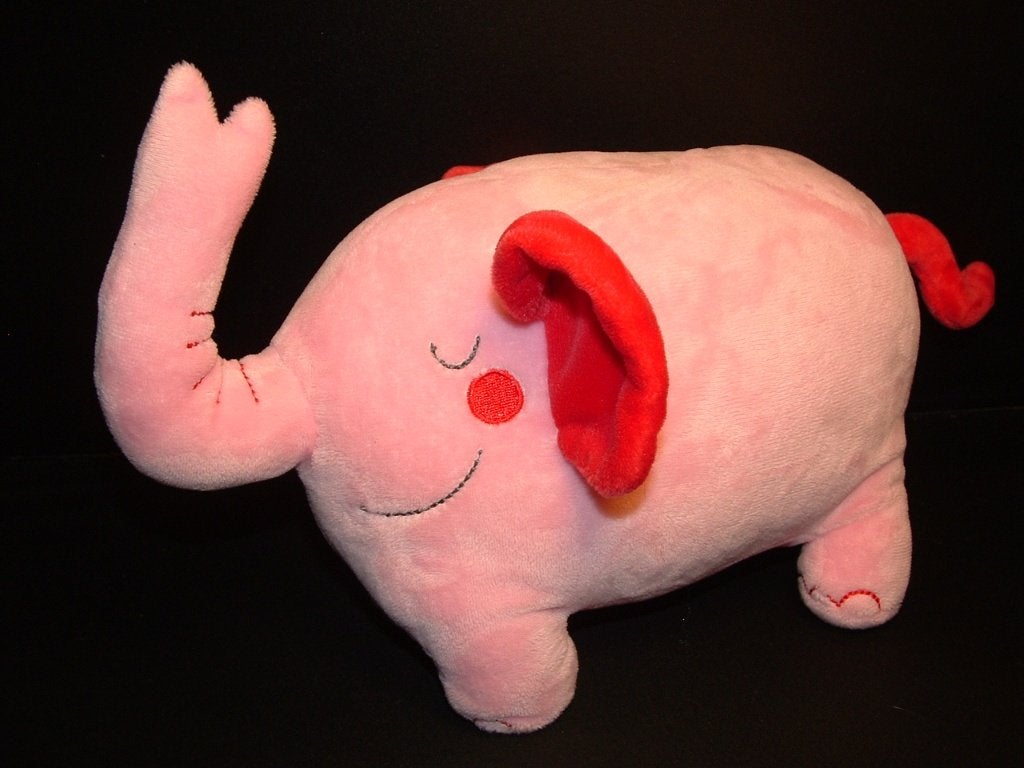 HEMA OLIFANT MET DE SLURF OMHOOG VELOURS ROZSE MET, Verzenden, Nieuw, Overige typen