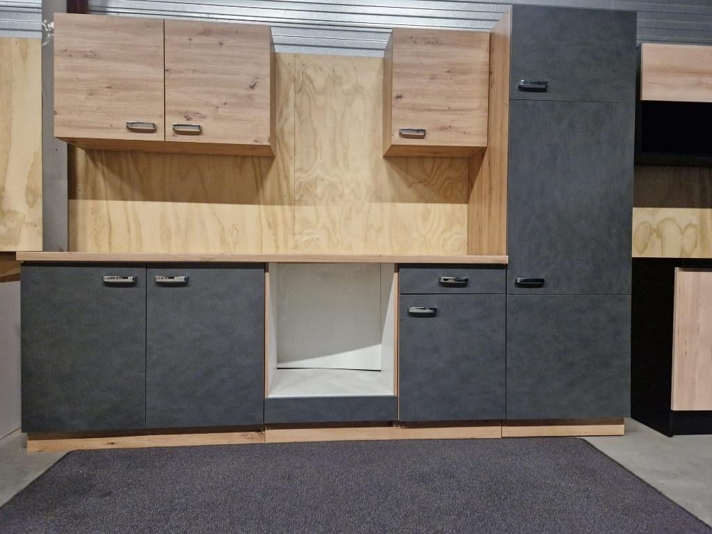 keuken nieuw 270 cm beste deal softclose dik blad alu hand, Overige materialen, Nieuw, Enkelwandige keuken, Ophalen of Verzenden