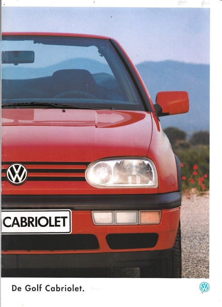 VW Golf Cabriolet brochure auto (vw19), Verzenden, Zo goed als nieuw, Volkswagen