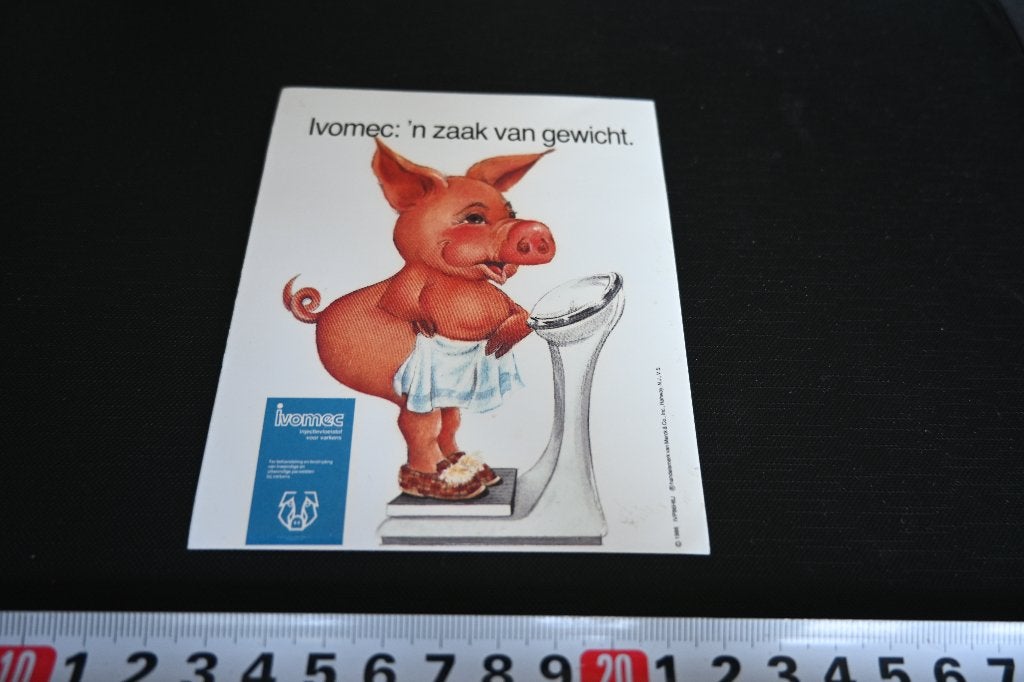 sticker ivomec: 'n zaak van gewicht strip varken weegschaal, Ophalen of Verzenden, Zo goed als nieuw