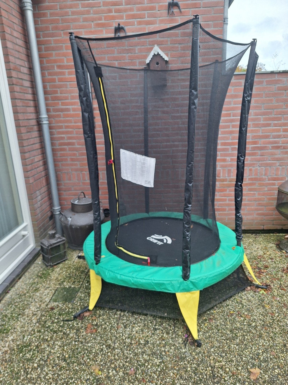 Crivit Kindertrampoline met veiligheidsnet 140cm, Ophalen, Gebruikt