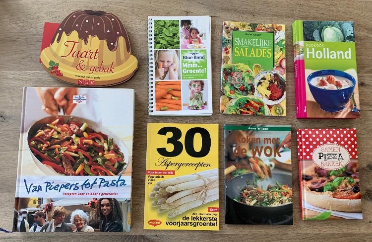 Diverse kookboeken: van taart tot wokgerechten, Ophalen of Verzenden, Gelezen, Nederland en België