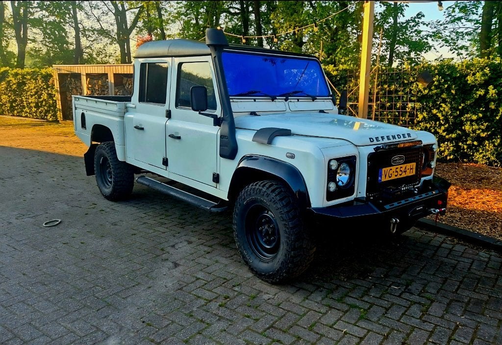 Land Rover 2005 td5 130 Crew cab, Land Rover, Zwart, Wit, Leder