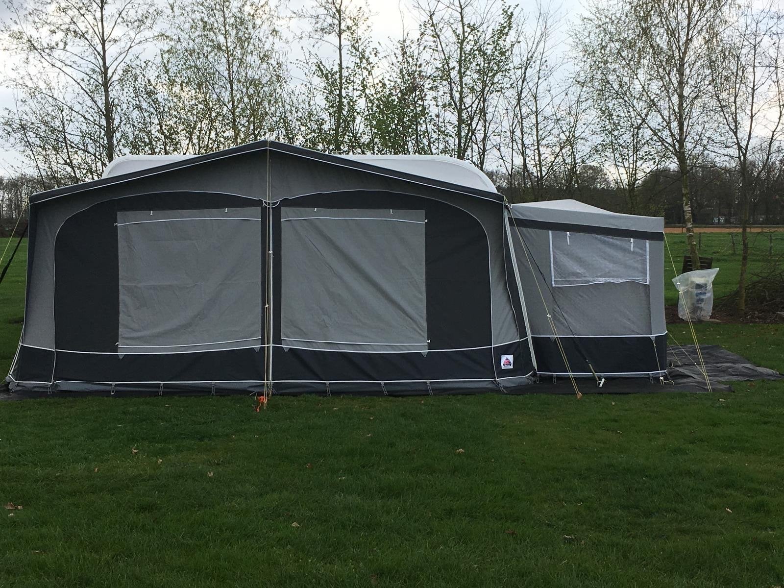 Dorema President XL 280 voortent met uitbouw en luifel, Caravans en Kamperen, Ophalen, Gebruikt, Dorema