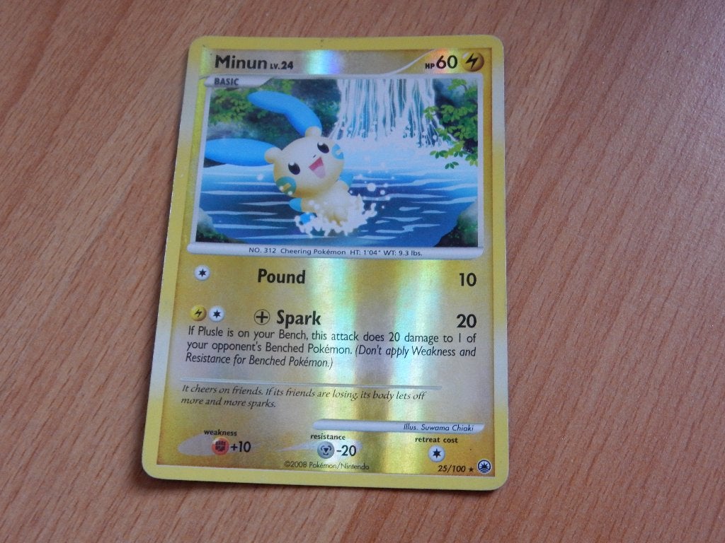 Minun Reverse kaart: Diamond & Pearl - Majestic Dawn, Ophalen of Verzenden, Zo goed als nieuw, Losse kaart
