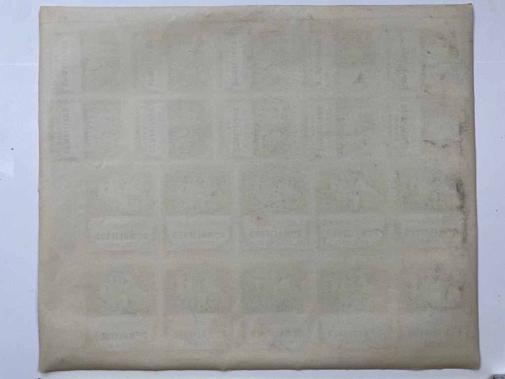 zeer oude Cognac Malifaud poster compleet vel met etiketten, Verzamelen, Ophalen of Verzenden, Zo goed als nieuw, A1 t/m A3, Overige onderwerpen