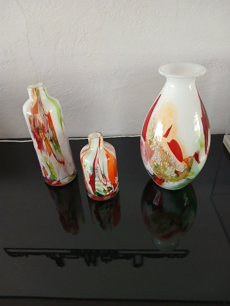 Fidrio mixed colours 3 stuks, Huis en Inrichting, Ophalen of Verzenden, Zo goed als nieuw, Glas