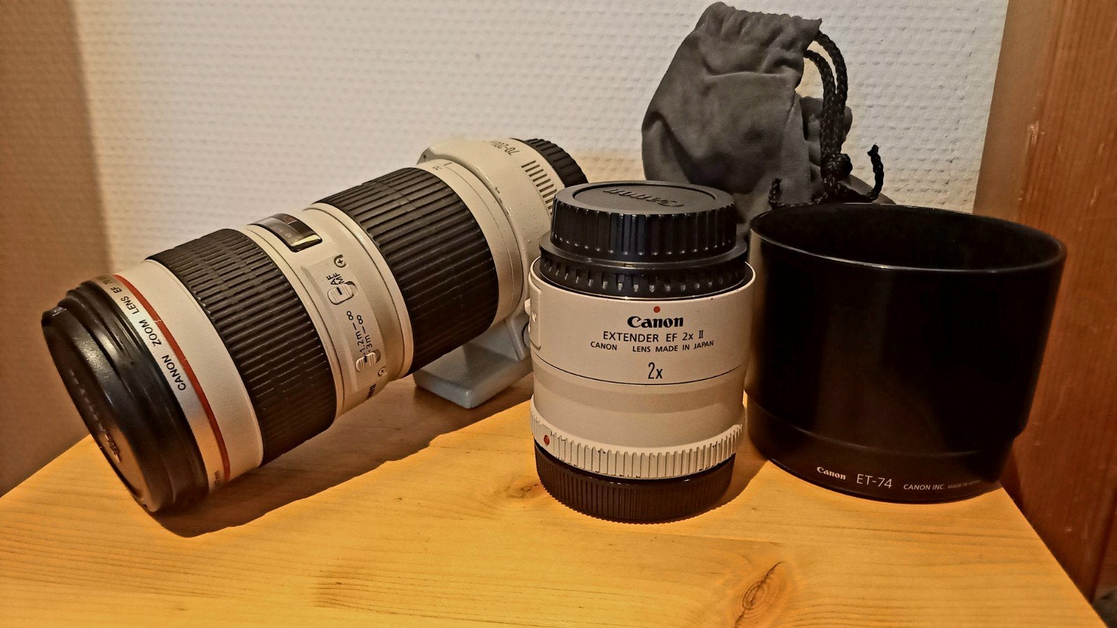 Canon EF 70-200mm f/4 L USM lens met 2x ll Extender, Ophalen of Verzenden, Telelens