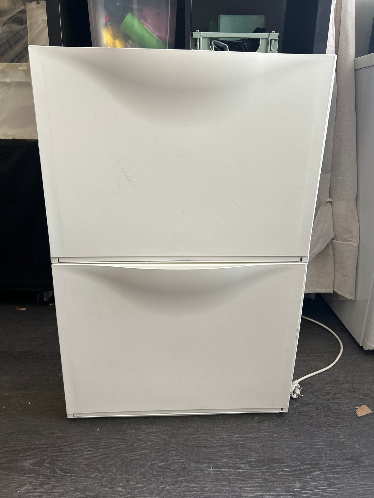 IKEA TRONES Schoenenkast/Opberger - Wit (2 stuks), Huis en Inrichting, Kasten | Schoenenkasten, Ophalen, Gebruikt