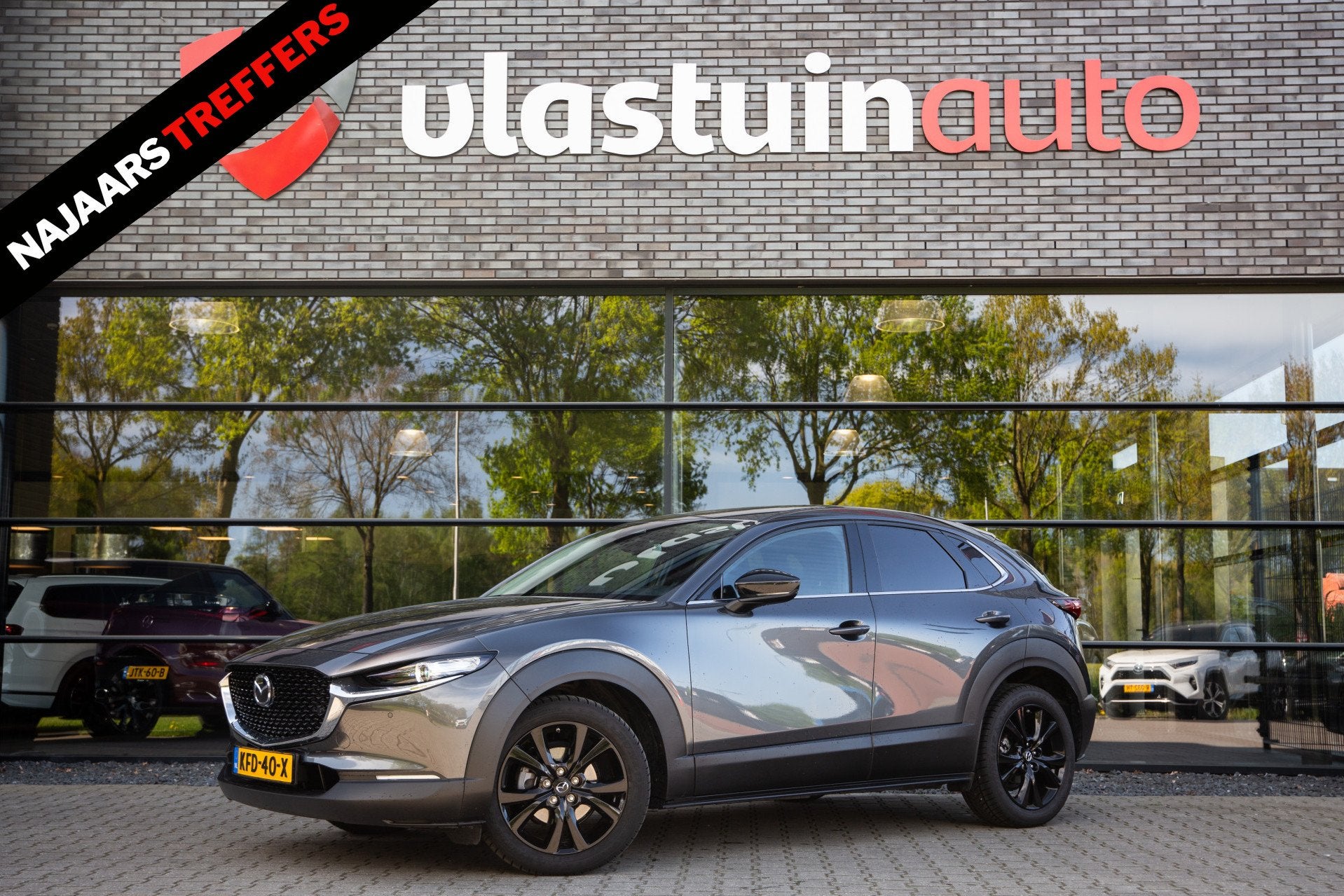 Mazda CX-30 2.5 e-SkyActiv-G M Hybrid Homura , Head-up displ, Gebruikt, Zwart, 4 cilinders, 1384 kg