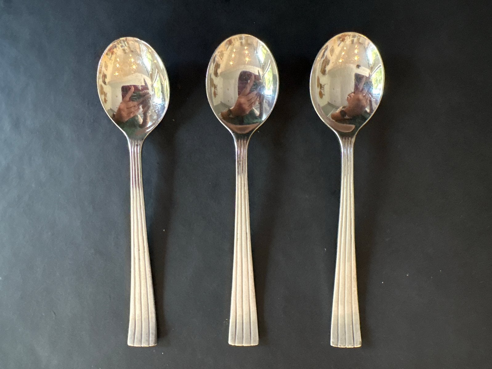 Set van 3 zilverkleurige lepels, Antiek en Kunst, Antiek | Bestek, Ophalen of Verzenden