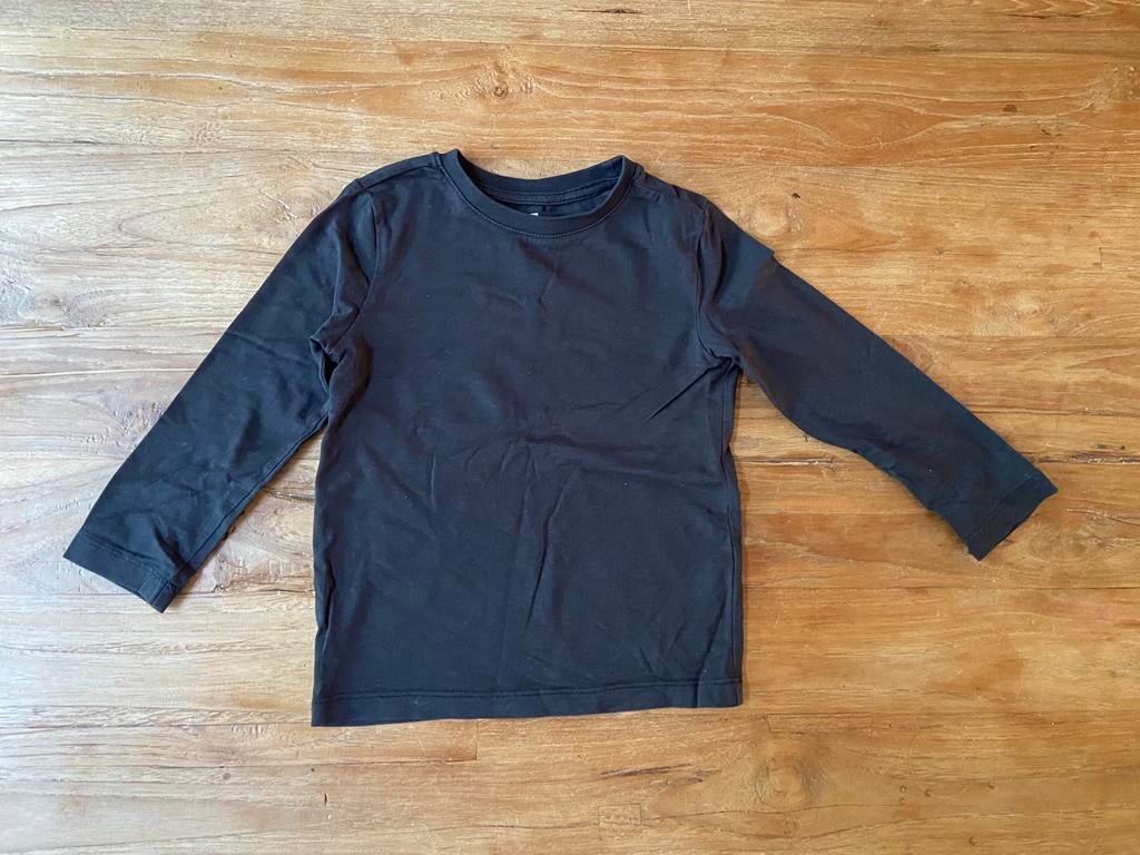 Hema Basic Zwart Shirt Lange Mouwen Maat 98/104, Kinderen en Baby's, Kinderkleding | Maat 98, Ophalen, Zo goed als nieuw, Jongen of Meisje