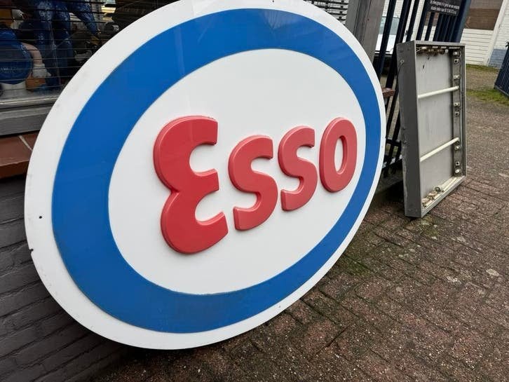 Groot oud Esso reclamebord XXL, Verzamelen, Ophalen, Reclamebord, Gebruikt, .