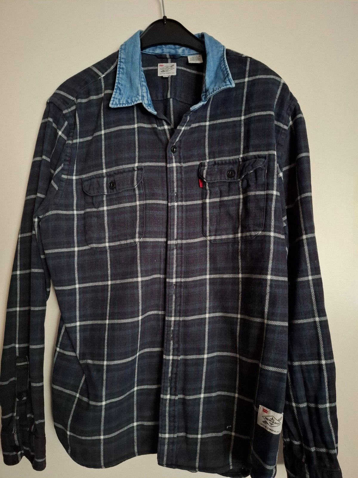 Levi's x Justin Timberlake geruit overhemd L/G, Levi's, Blauw, Ophalen of Verzenden, Zo goed als nieuw