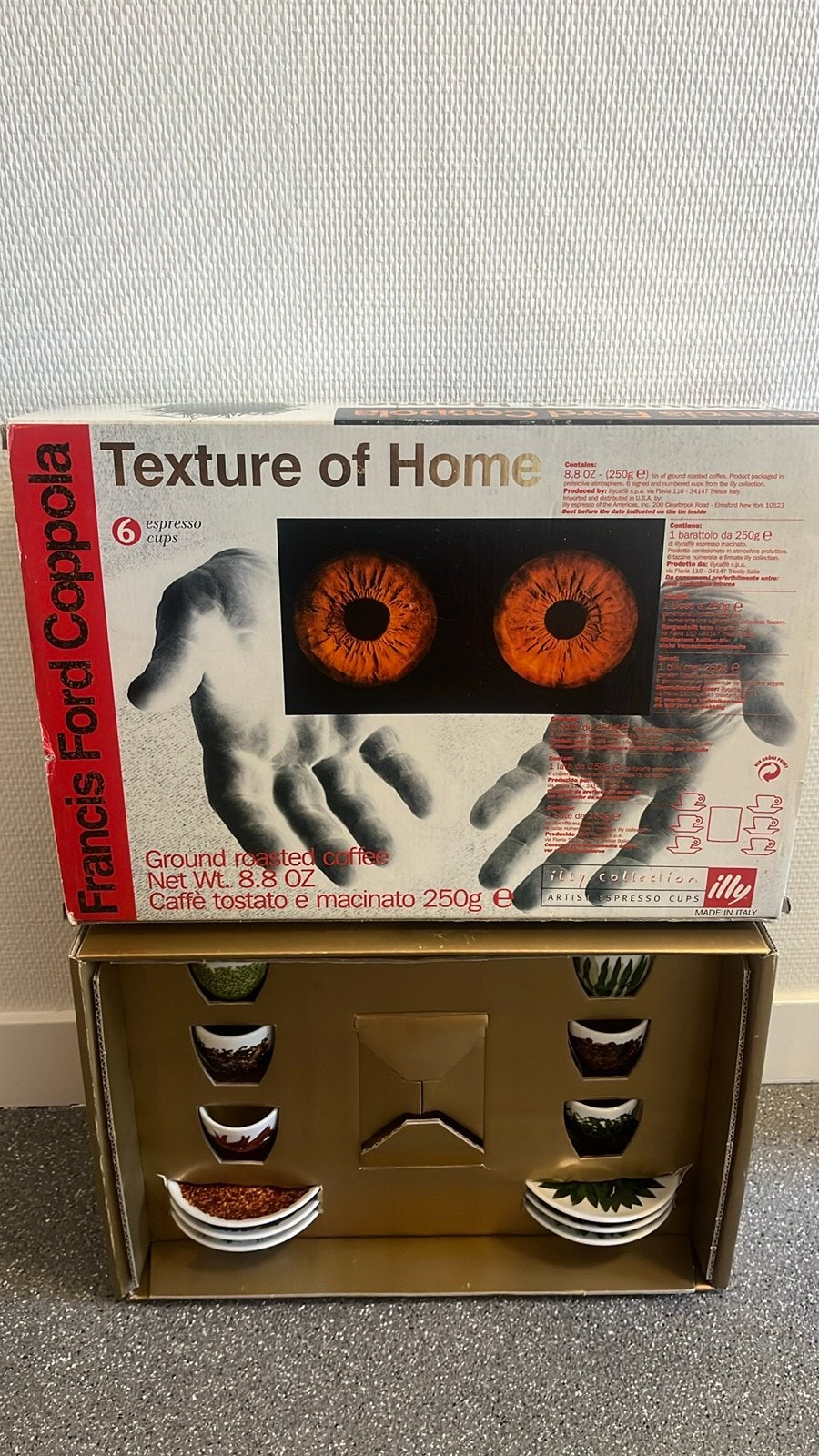 Illy Francis Ford Coppola Espresso Kopjes - Texture of Home, Ophalen, Nieuw, Kop(pen) en/of Schotel(s), Porselein
