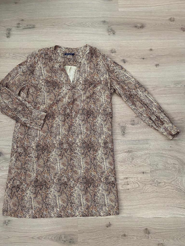Beige bruine jurk RiverWoods. Mt 44  , Bruin, Verzenden, River Woods, Maat 42/44 (L)