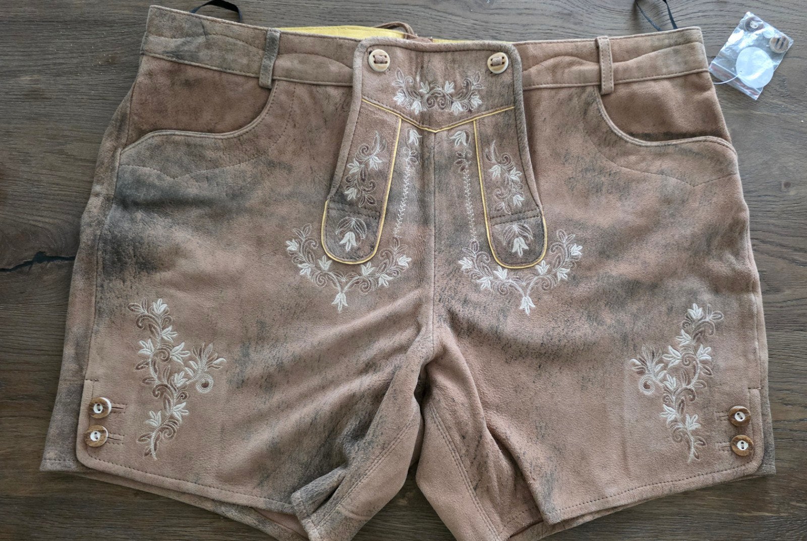 Mooi bruine lederhose maat XL/XXL te koop voor Oktoberfest, Gina Benotti, Overige maten, Ophalen of Verzenden, Kleding