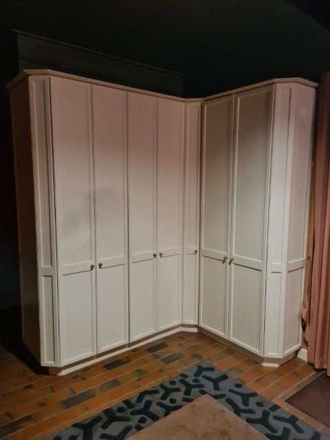 Kleding/Schoenenkast wit hout, Huis en Inrichting, Kasten | Kledingkasten, Ophalen, Met deur(en), 200 cm of meer, Klassiek