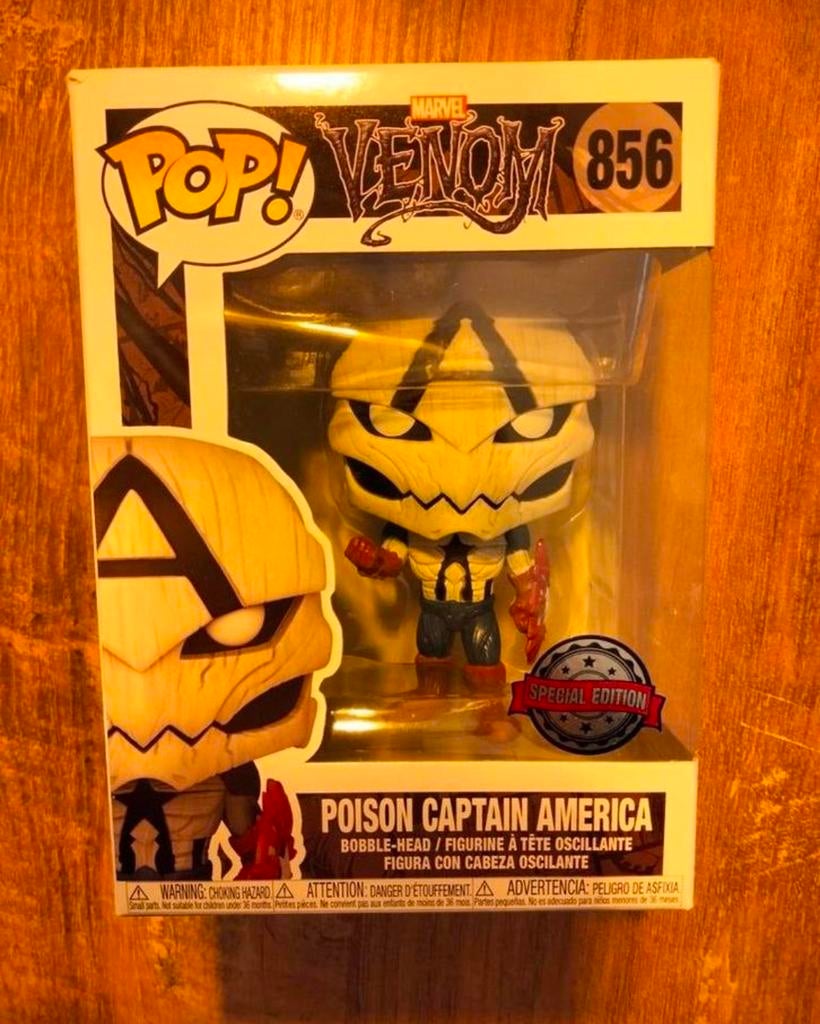 856 Poisen Captain America Marvel Venom Special Funko Pop, Ophalen of Verzenden, Zo goed als nieuw