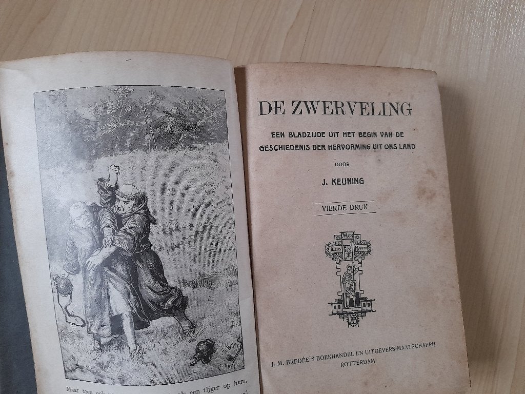 DE ZWERVELING J Keuning Een bladzijde uit het begin van de, Ophalen of Verzenden, Gelezen