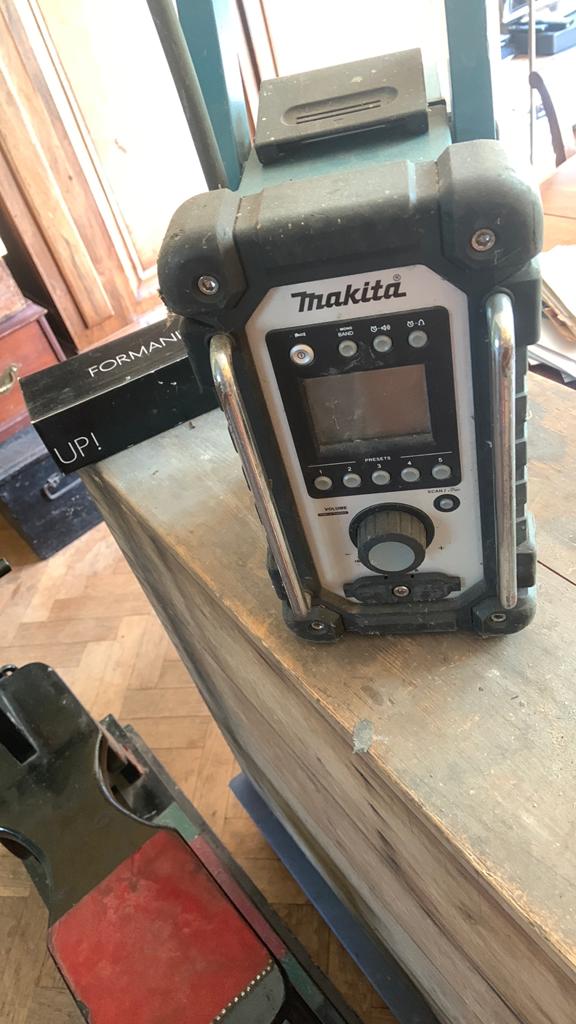 Makita bouwradio, Ophalen, Gebruikt, Bouwradio