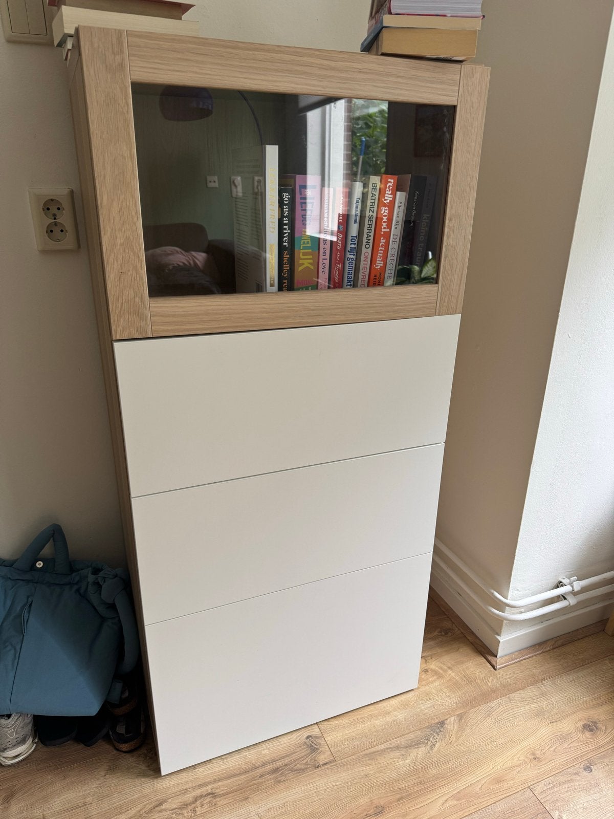Ikea BESTA kast 3 lades + 1 glazen deur, Ophalen, Gebruikt, 100 tot 150 cm, 50 tot 100 cm