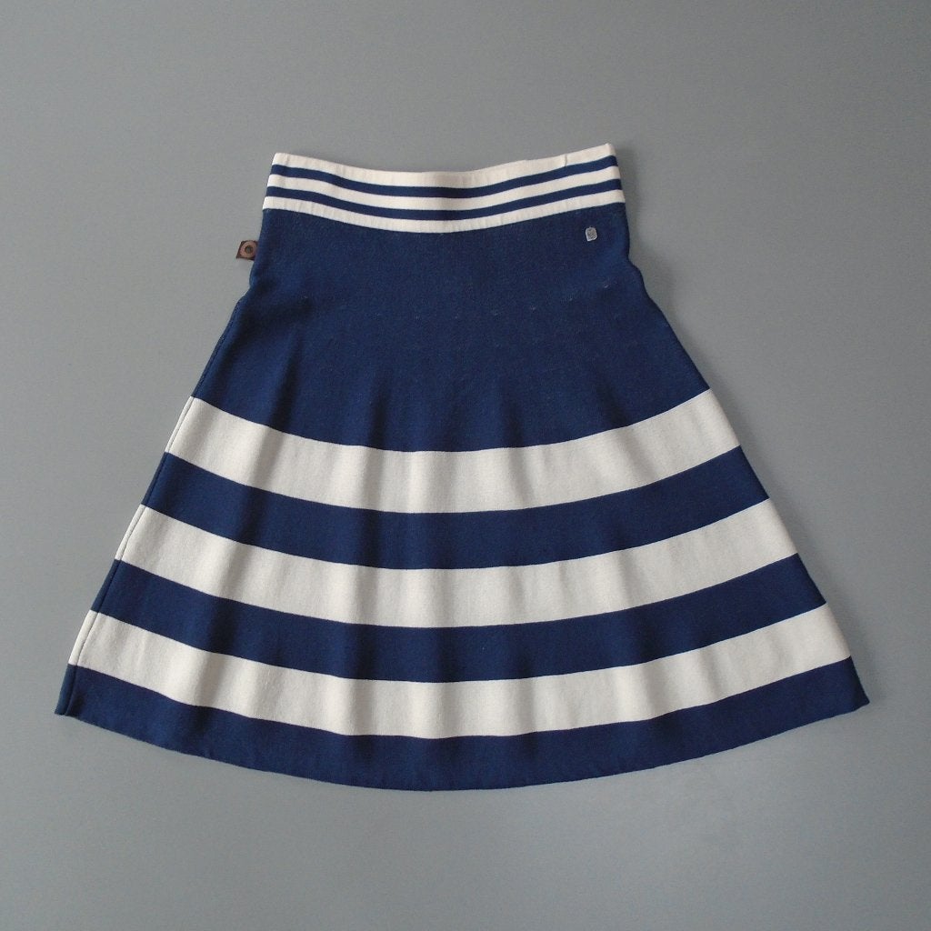 4ff 4funkyflavours XS/34 donkerblauw off-white rok, 4funkyflavours, Maat 34 (XS) of kleiner, Gedragen, Onder de knie