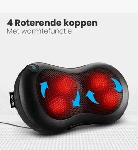 Lifegoods Shiatsu massage kussen - Nekmassage apparaat, Ophalen, Massagestoel of Kussen