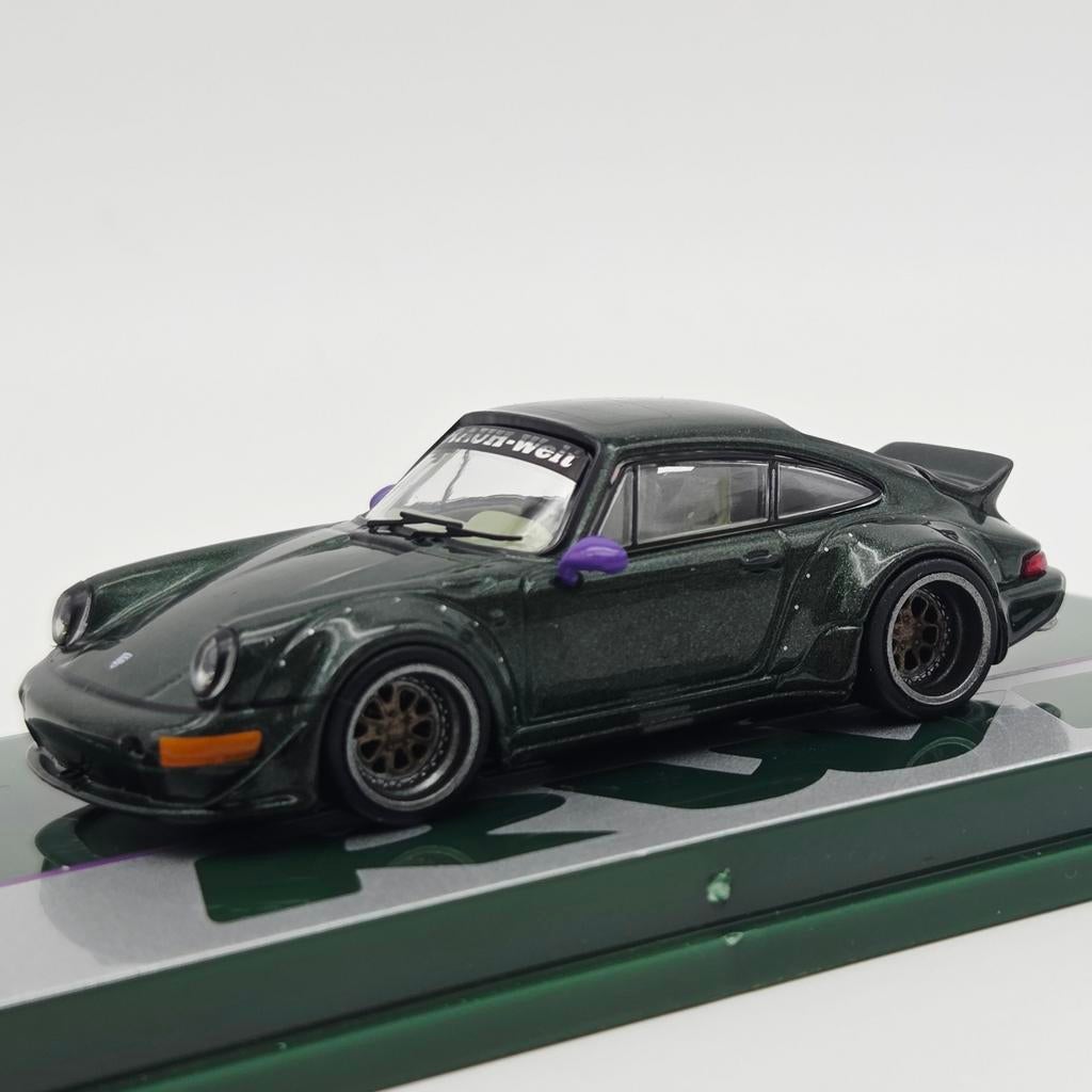 Tarmac RWB 964 Groen 1:64 - Zeer Gedetailleerd Model, Tarmac Works, Auto, Nieuw, Ophalen of Verzenden