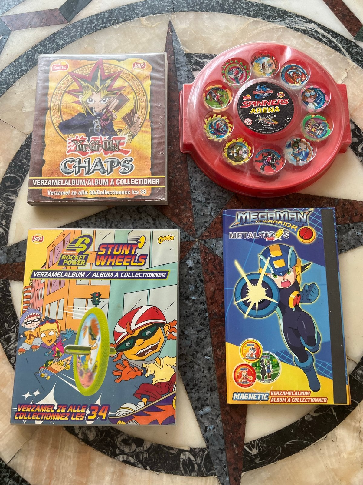 Beyblade Spinners Arena, Yu-Gi-Oh!, Megaman, Stunt Wheels, Ophalen, Gebruikt