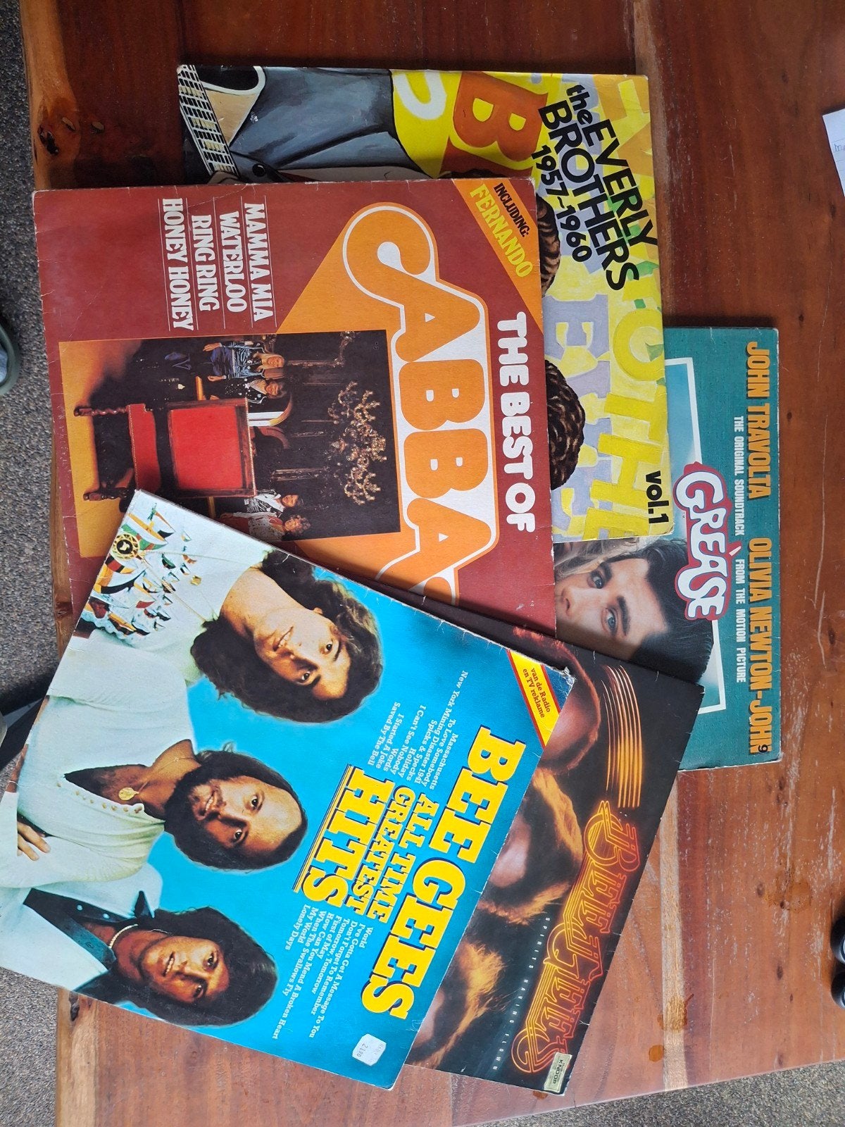 Diverse LP's: Bee Gees, ABBA, Grease, Everly Brothers e.a., Ophalen, Gebruikt