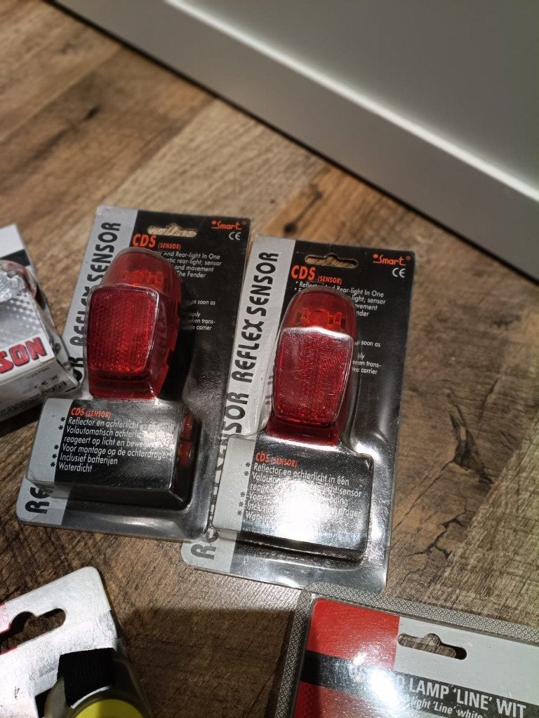 Fietslampen set + fietsmand, Fietsen en Brommers, Ophalen, Verlichtingsset, Overig, Nieuw