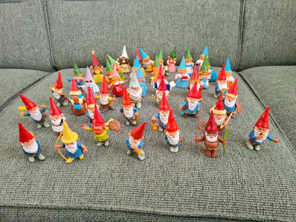 David de kabouter vintage poppetjes jaren 80 43 stuks, Verzamelen, Star toys Barcelona, Verzenden, Zo goed als nieuw, Nvt