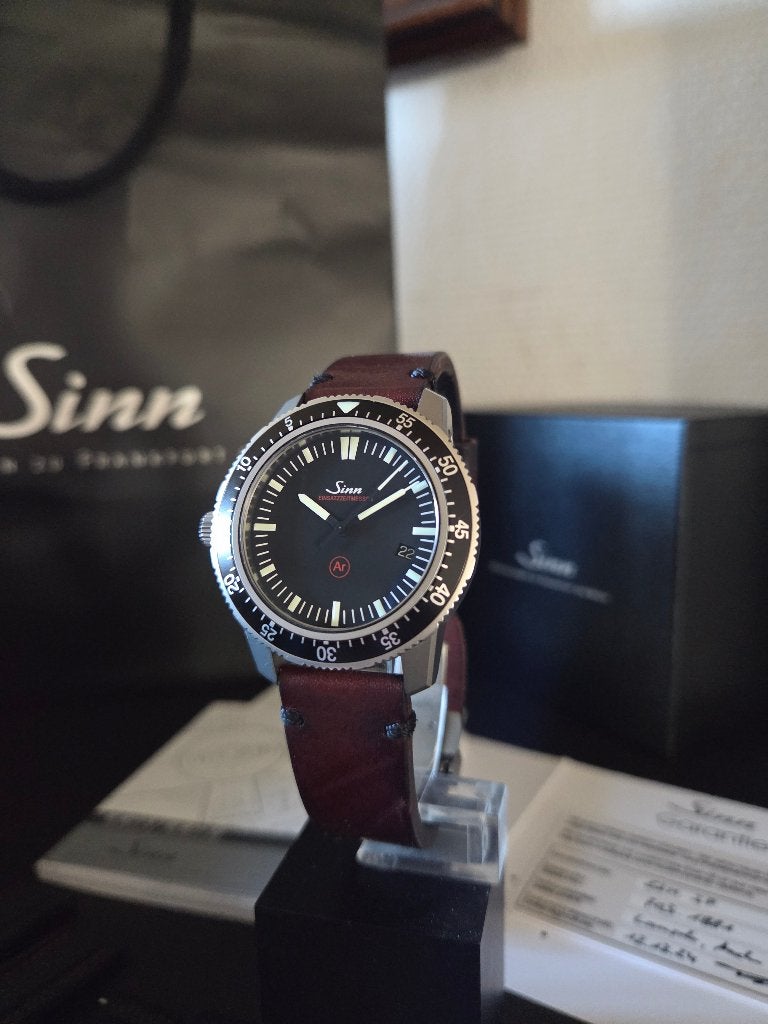 Sinn ezm3f herenhorloge, Ophalen, Zo goed als nieuw, Leer, Overige merken