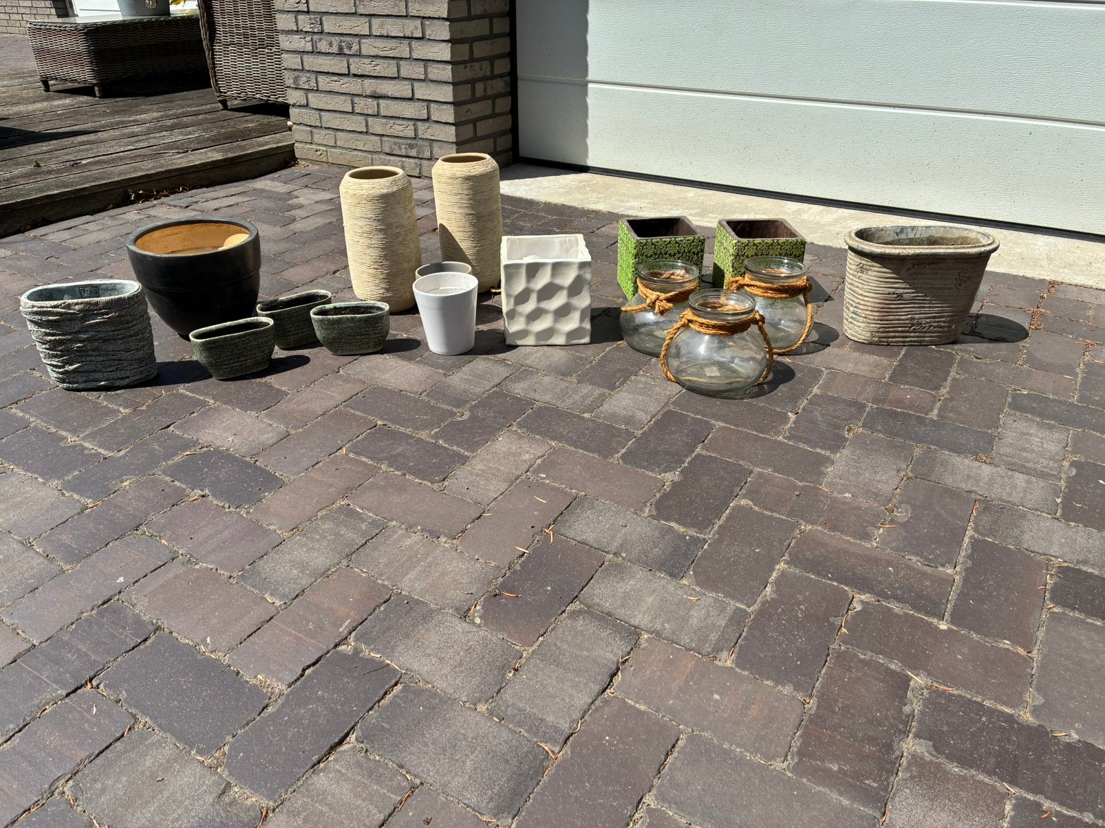 Diverse bloempotten, Ophalen, Gebruikt, Rond, Aardewerk
