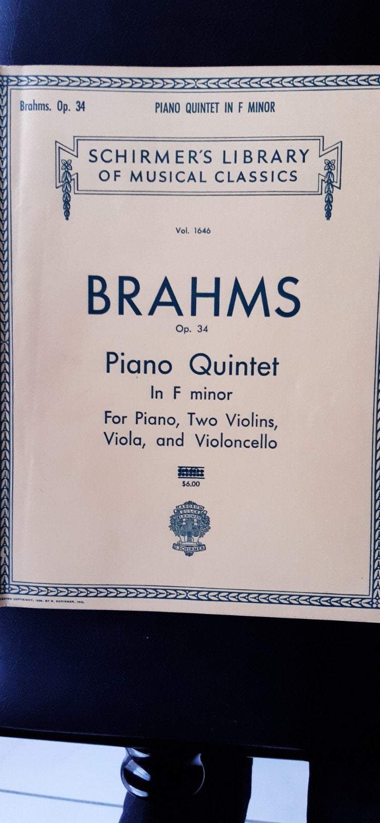 bladmuziek ensemble Brahms op 34 piano kwintet vi cello alt, Muziek en Instrumenten, Klassiek, Overige soorten, Piano, Ophalen of Verzenden