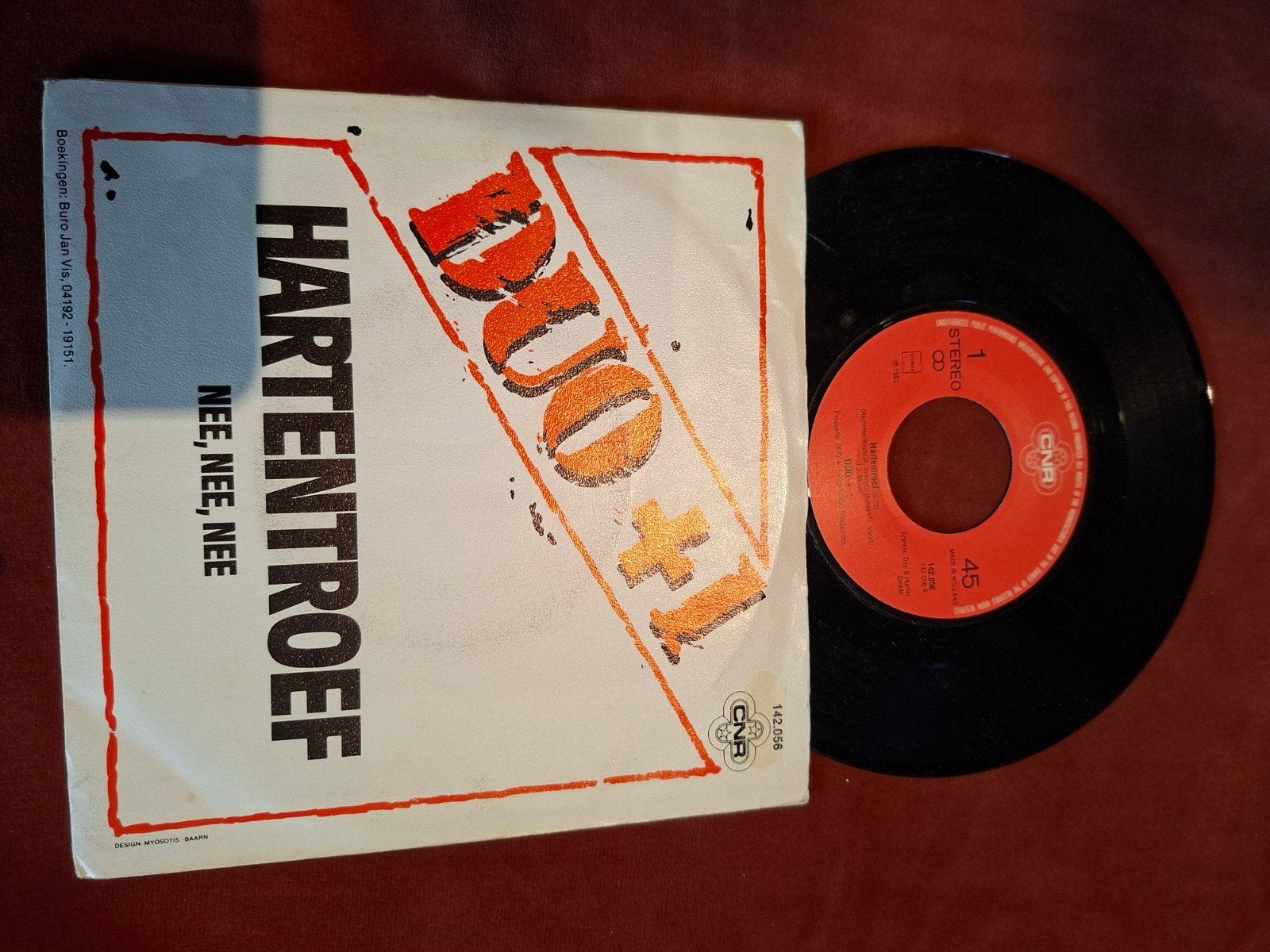 Duo +1 - Hartentroef / Nee, Nee, Nee (Vinyl Single), Cd's en Dvd's, Gebruikt, 7 inch, EP, EP