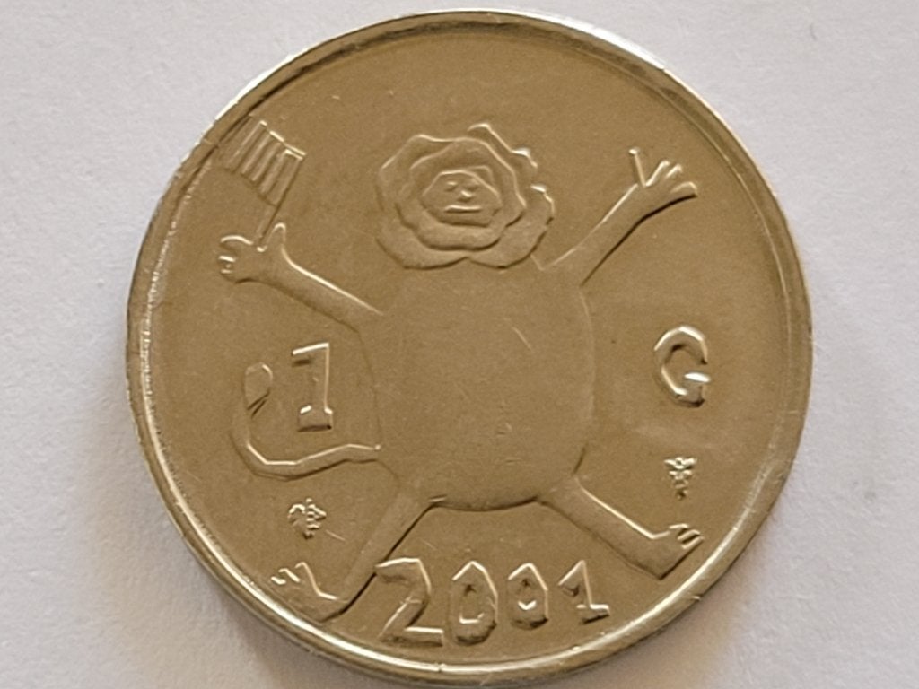 Eén GULDEN Loeki 2001, Verzenden, Koningin Beatrix, 1 gulden, Losse munt