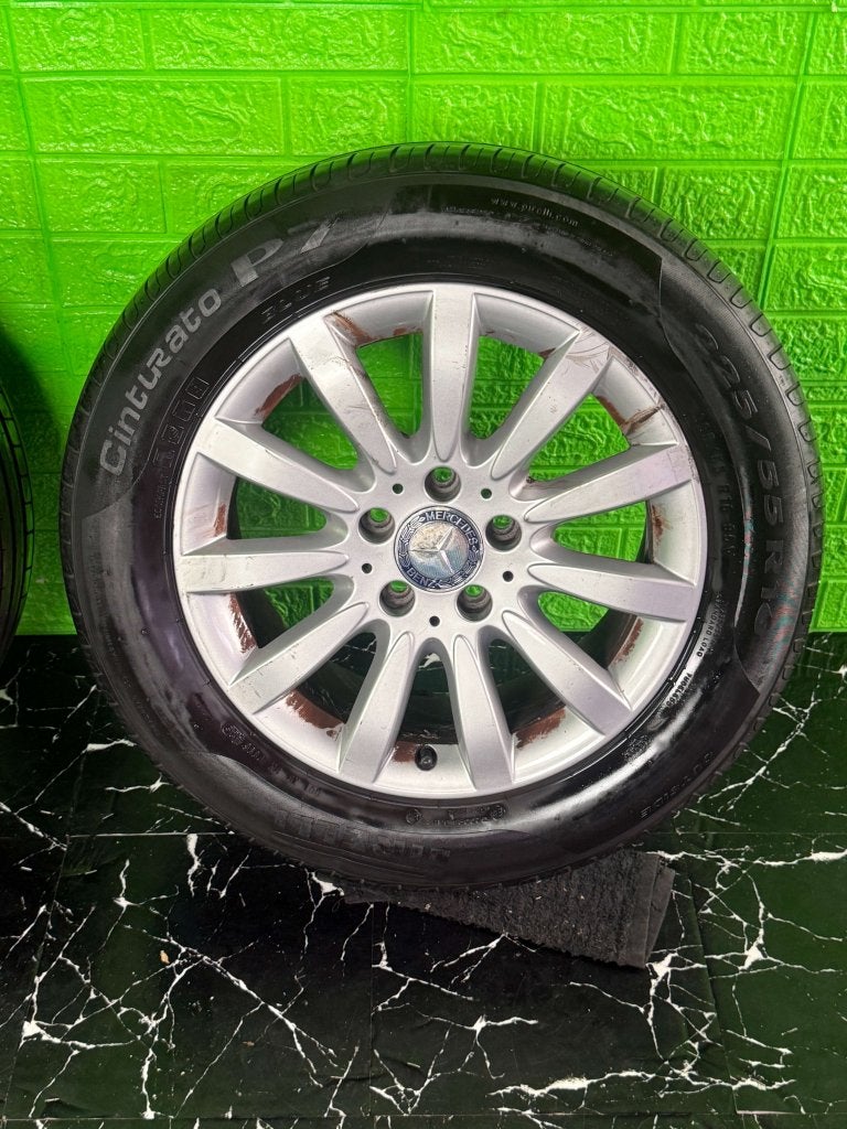 Originele Mercedes E-Klasse velgen 16" 5x112 zomerset W211, Niet ingevuld, Gebruikt, 16 inch, Banden en Velgen