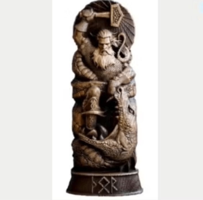 Prachtig beeldje Noorse god Thor (20cm), Ophalen of Verzenden, Nieuw, Mens