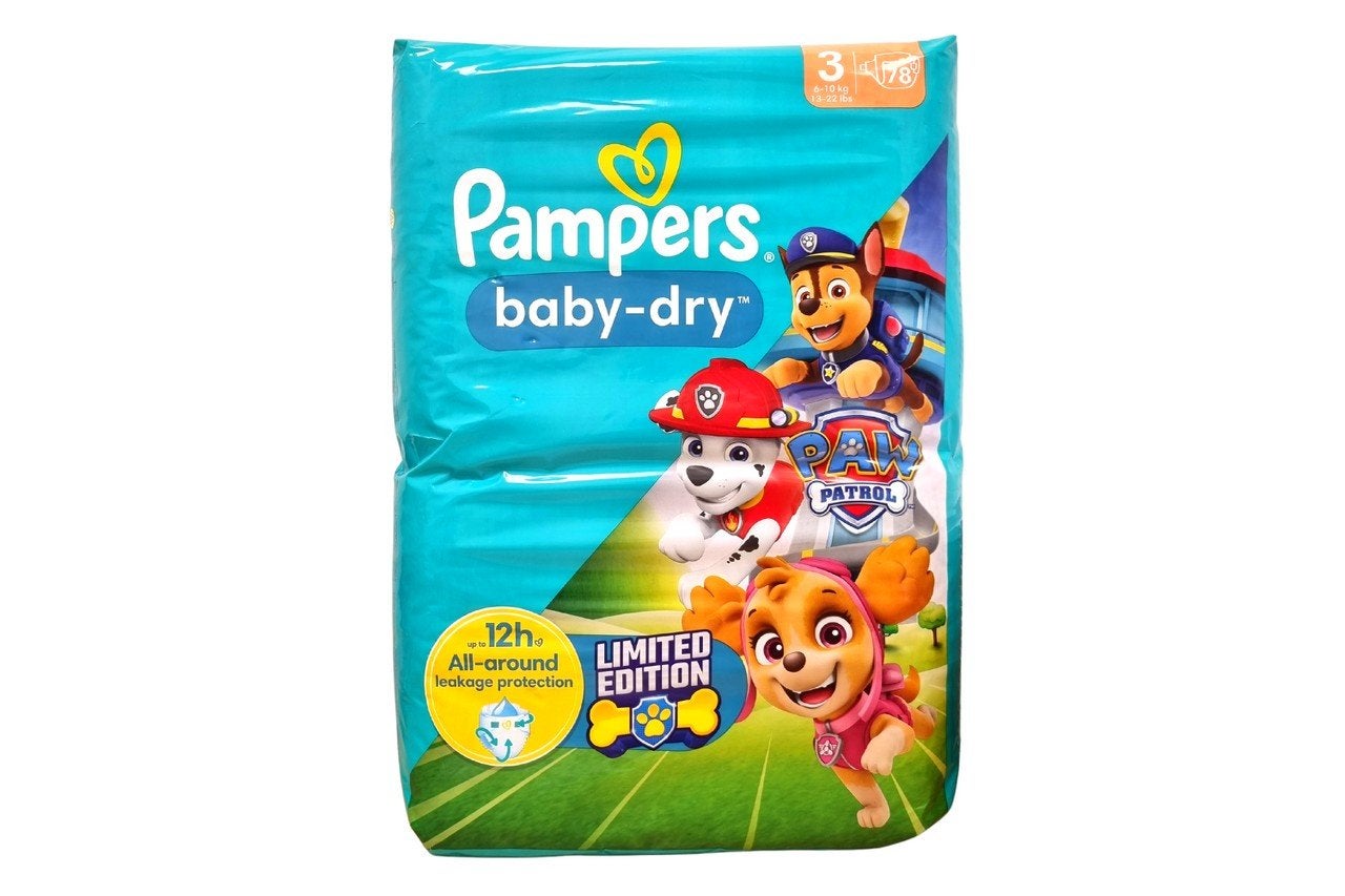 Pampers baby dry paw patrol 3x 74 stuks, Ophalen of Verzenden, Nieuw