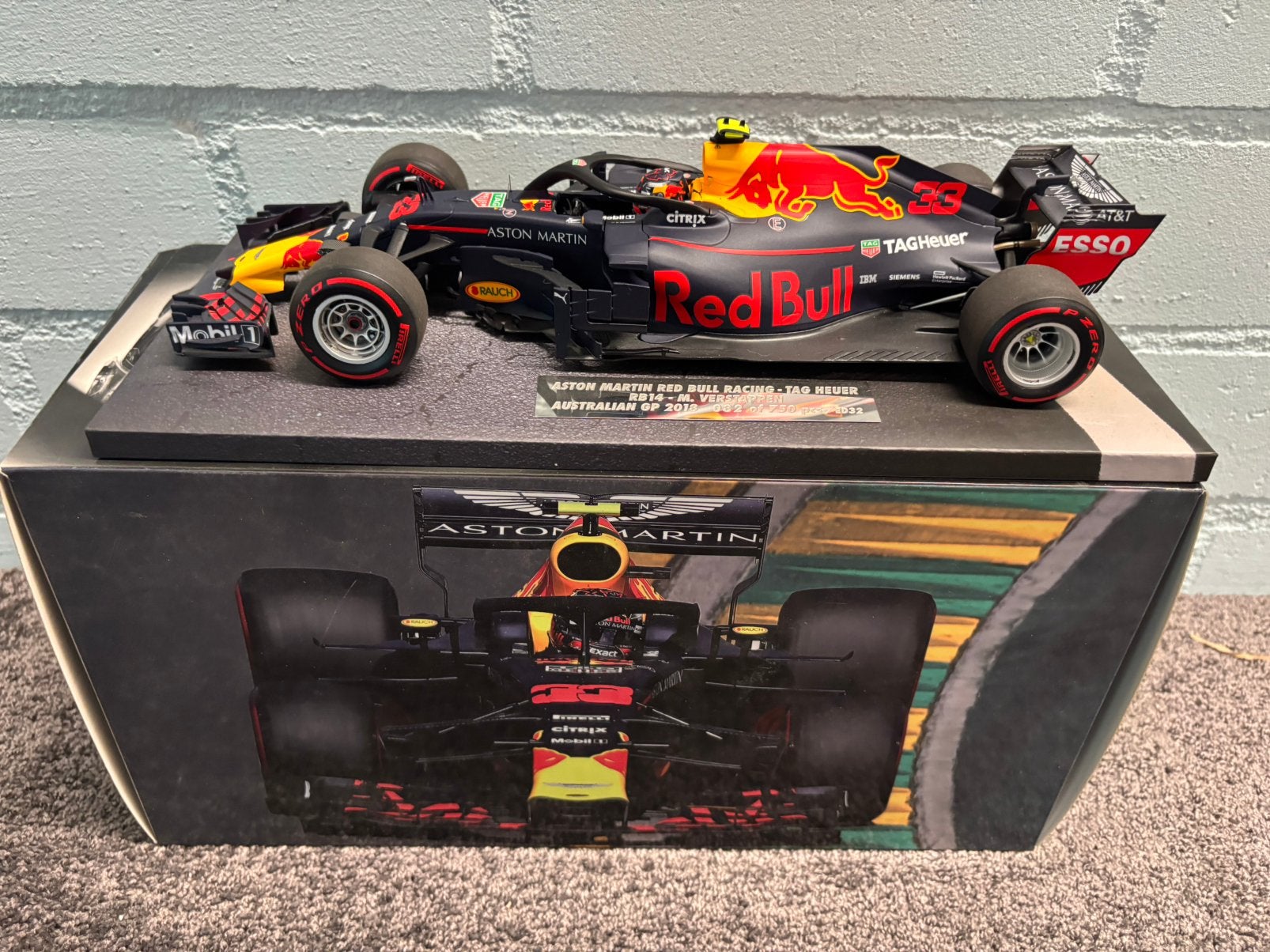 Max verstappen RB14 australie 2018 1:18 model, Ophalen of Verzenden, Zo goed als nieuw, Formule 1