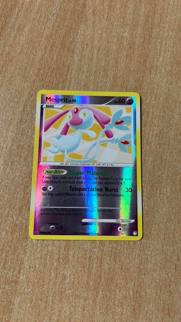 Mesprit Lv.50 14/123 Mysterious Treasures, Ophalen of Verzenden, Zo goed als nieuw